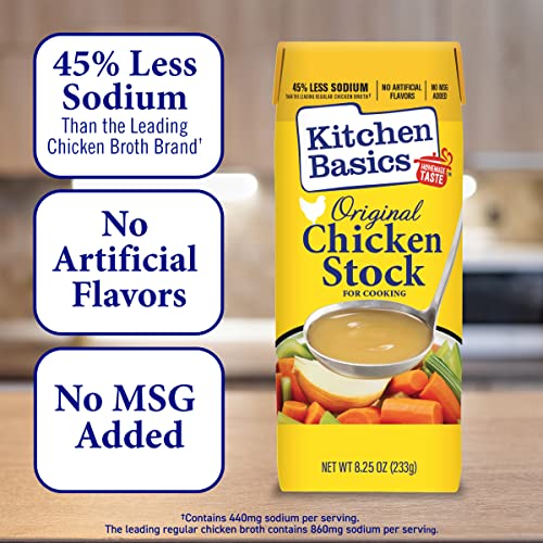 Kitchen Basics Original Chicken Stock, 8.25 oz Carton, (Pack of 12