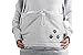 Nituyy VincentDeep Unisex Cat Ear Big Kangaroo Pouch Hoodie Long Sleeve Pet Cat Dog Holder Carrier Sweatshirt (Grey, XXXL)