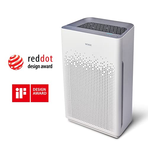 WINIX Zero-S Air Purifier for Allergy Sufferers, CADR 400 m³/h, 100 m², Air Purifier for Smoking Rooms Against Allergies, Dust, Pollen, Pet Hair, Air Quality Display, Auto Sleep Mode, White | PlasmaWave technology against allergies, dust, pollen and pet hair, air quality sensor, auto & sleep mode, smoking room