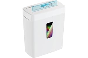 Woolsche Paper Shredder, P-5 Security Level, 6-Sheet Micro Cut with 3.43-Gallon Basket, Durable & Fast with Jam Proof System, Paper Shredder for Home Office (ETL)
