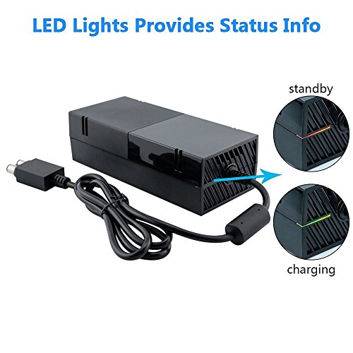 Xbox One Power Supply, Ponkor Xbox one Power Brick Power box Replacement Adapter AC Power cord cable for Microsoft Xbox One