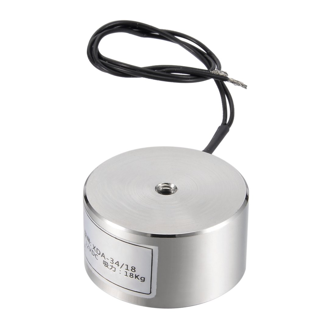 uxcell 80x38mm DC12V 1000N Electric Sucking Disc Solenoid Lift Holding Electromagnet