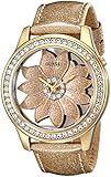 GUESS Women's U0534L2 Gold-Tone Flora Watch with Metallic Gold Genuine Patent Leather Strap