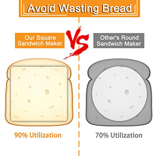 HULISEN Stainless Steel Decruster Sandwich Cutter and Sealer, Heavy