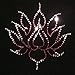 Lotus Flower Yoga Lily Pink Sparkly Bling Iron-on Rhinestone Transfer for T-Shirts by JCS Rhinestones