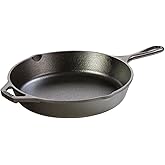 Lodge 10.25 Inch Cast Iron Skillet – Pre-Seasoned Frying Pan with Teardrop Handle – Oven, Stovetop, Grill & Campfire Use – Ma