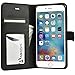 iPhone 6S Plus Case, iPhone 6 Plus Case Abacus24-7 Wallet Case with Leather Flip Cover, Black