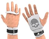 ProFitness 3 Hole Leather Cross Training Gymnastic Grips - Non Slip, High Grip Palm Protection with Wrist Support for Pull Ups (Medium 4.25