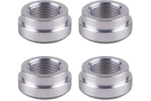 KoiLykke Aluminum 3/8"" NPT Female Weld-on Bung Fitting, 6061- Anodized, 1500 PSI, -65℃for F to 252℃for F, for Fuel for Tank 