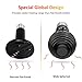 BYB Pack of 2 Ceramic Infrared Heat Emitter, Ceramic Heat Bulb with Super Wide Heating Area for Chicken Cooper Brooding and Live Stock 100W (Black)