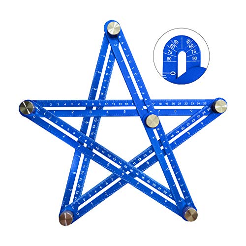 Angle Ruler Universal Angularizer Template Tool | Ultimate Angleizer Ruler | Full Metal Jig (6-Sides) | Irregular Shape Copy Duplicator | Carpentry/Woodworking/Crafter/Paver Multi Layout Stencil - Thumbnail 7
