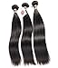 Brazilian Straight Hair 3 Bundles Grade 7A Unprocessed Virgin Human Hair Weave Extensions Natural Color Length (10 12 14inches)