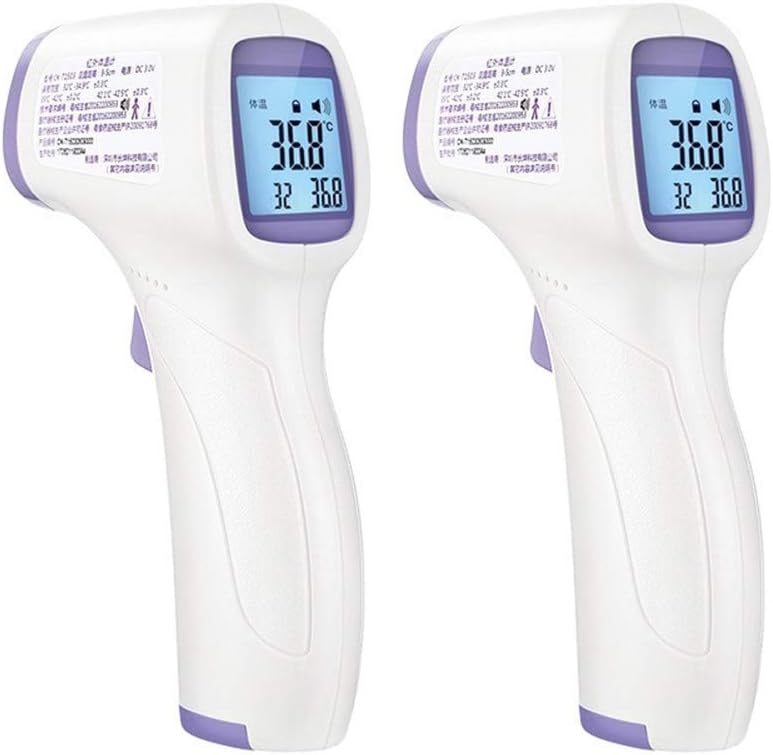 GCFBCL Household Non-Contact Digital Thermometer, 4 Modes of Digital Medical Infrared Thermometer for Body, Surface and Room with Mute Function