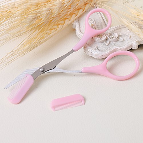 Women Eyebrow blade Trimmer Comb Eyelash Hair Scissors Cutter Remover blade Makeup Tool