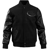 Pro Standard Mens NFL Classic Triple Black Varsity Jacket
