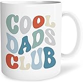URLLUAE Cool Dads Club Mug, Funny Dad Ceramic Coffee Mug, Father's Day Birthday Gifts for Dad, Daddy Gifts from Sons Daughters, Father Gift Coffee Tea Mugs 11 oz