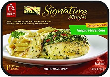 Sea Best Signature Singles Tilapia Florentine with Penne Pasta, 8 Ounce