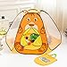 Kids Indoor Outdoor Childrens Pop Up Play Tents of Six-sided with Cartoon Lion Pattern - 32.7(H) x 59(W) x 54.7(D) Inch