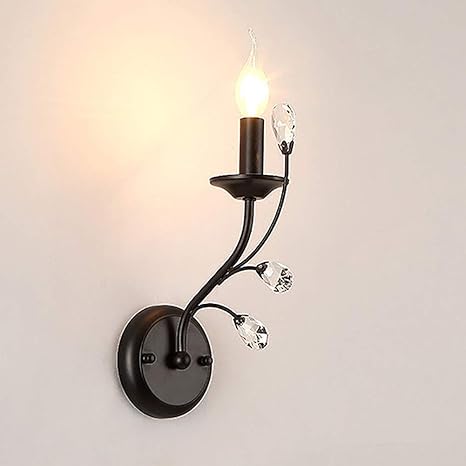 Lyghtzy Retro Deko Design Kerzen Wandleuchte Innen Mit Kristall Dekoration Kerzen Wandleuchten Fur Schlafzimmer Wohnzimmer Dekoration Treppenhaus Flur Deko E14 Gluhbirne B Amazon De Beleuchtung