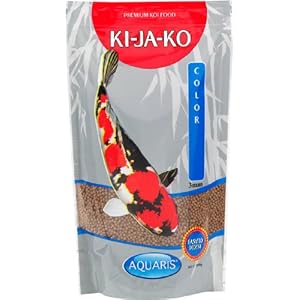 KI-JA-KO Color es un alimento para koi de fácil digestión Que Contiene carotenoides y astaxantina para Mejorar el Color y favorecer la pigmentación Natural, no contamina el Agua 3 kg / 3 mm