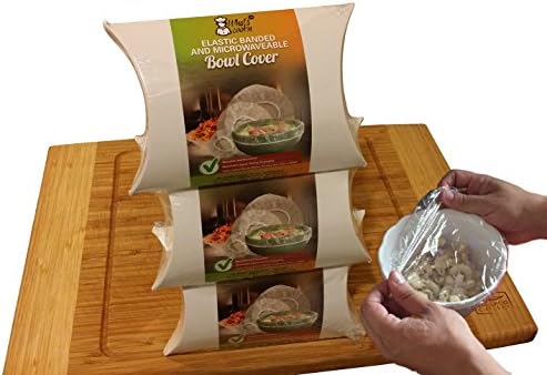 Plastic Reusable and Microwaveable Food Bowl &amp; Plate Covers Couvetures 3 Box Bonus Deal Camping Kitchen BBQ 60pc