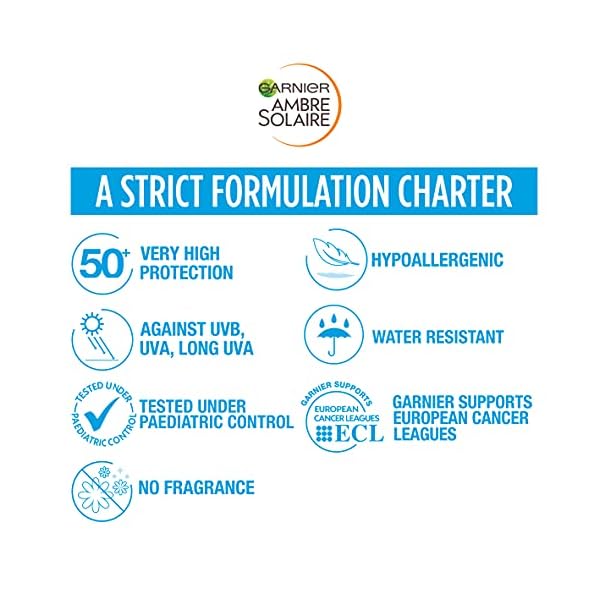 Garnier-Ambre-Solaire-Kids-Sensitive-Sand-Resistant-Sun-Cream-SPF50-High-Sun-Protection-Kids-Suncream-Lotion-SPF50-200-ml Garnier Ambre Solaire Kids Sensitive Sun Protection Lotion SPF 50+ 200ml, Very High Protection Sunscreen Against UVA…