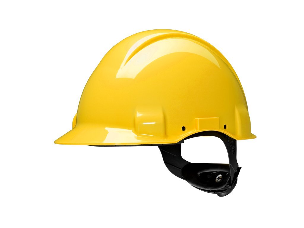 3M Hard Hat, Uvicator, Pinlock, Dielectric 440v, Yellow, G3001CUV-GU