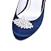 ELEGANTPARK BD 2 Pcs Shoe Clips Double Layers Rhinestones Wedding Party Decoration Silver