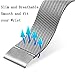 20mm Luxury Mesh Watch Bands 0.6 Interlock Safety Clasp Solid Stainless Steel Milanese Watch Strap Replacement Silver Tone LeapTop