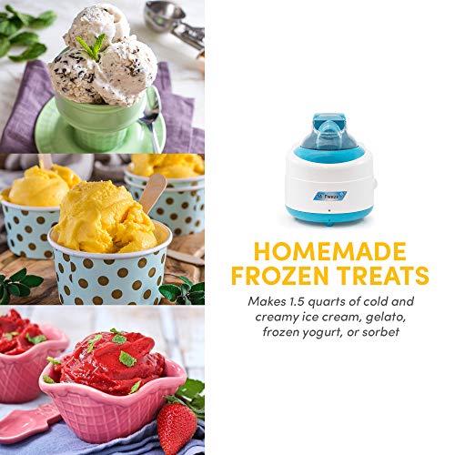 Maxi-Matic Mr. Freeze EIM-550BL 1.5 Quart Ice Cream Maker with Compressor, Blue - Thumbnail 4