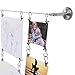 Fasthomegoods Wall Mount Children's Art Projects Display Curtain Wire Rod Set with 48 Hanging Clips Stainless Steel