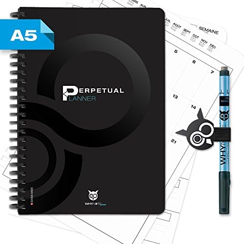 Whynote A5 Perpetual Planner with Pen and Pen Holder