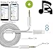 iPhone X Aux Cable, DISDIM 2 in 1 3.5mm Headphone Audio Jack Cord and Male Extension Auxiliary Adapter for iPhone X / 8/8 Plus,Android Smartphone to Car Stereo/Home Speaker