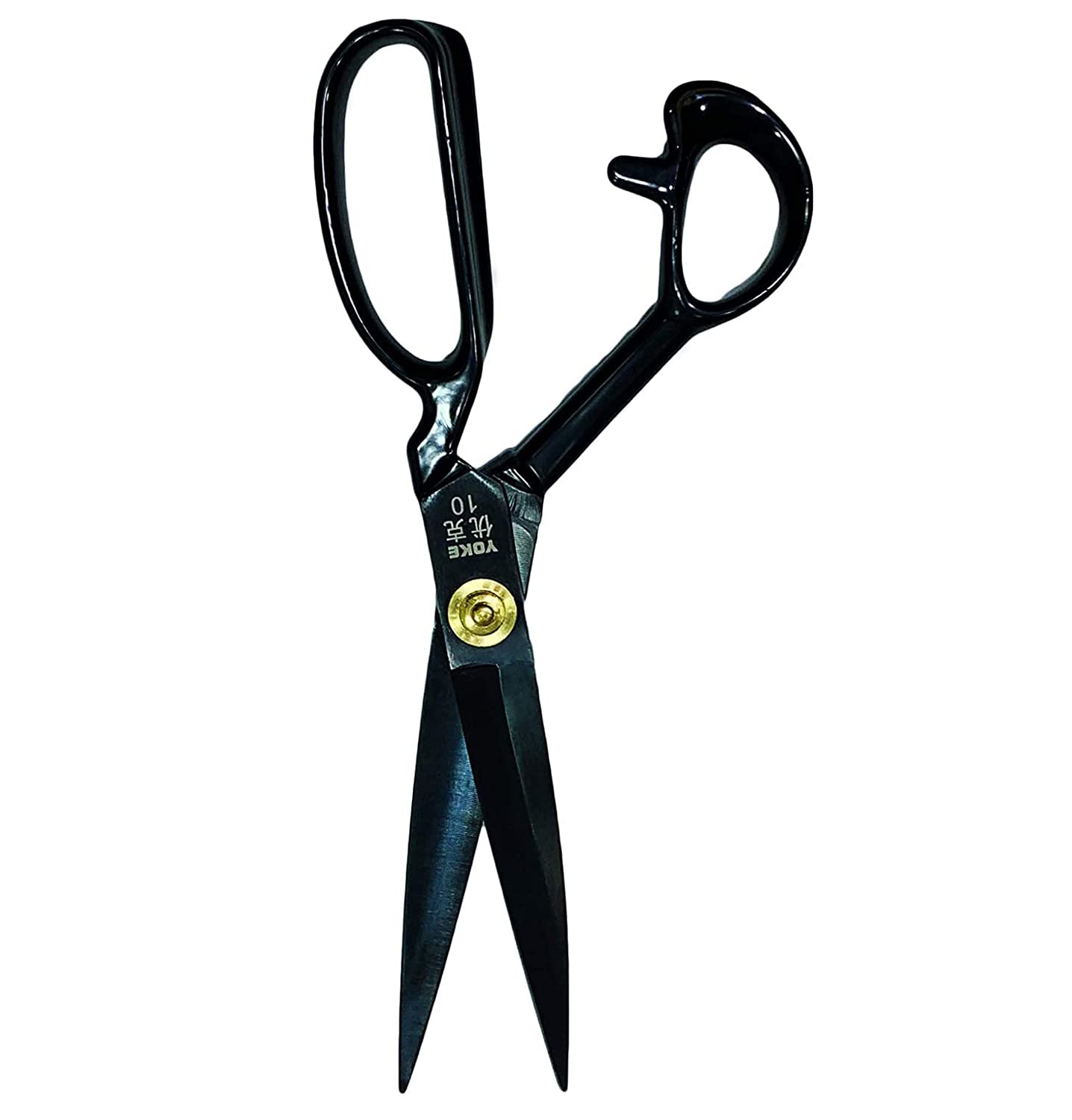 JYC Sewing Scissors, Professional Dressmaking Scissors, Fabric Tailoring Scissors, Steel Scissors, Soft Grip Handle for Cutting Fabrics, Leather, Material, Clothing (Black)