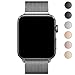 Walcase Apple Watch Band 38mm, Fully Magnetic Closure Clasp Mesh Loop Milanese Stainless Steel iWatch Band for Apple Watch Series 3 Series 2 Series 1 Sport and Edition - Space Gray