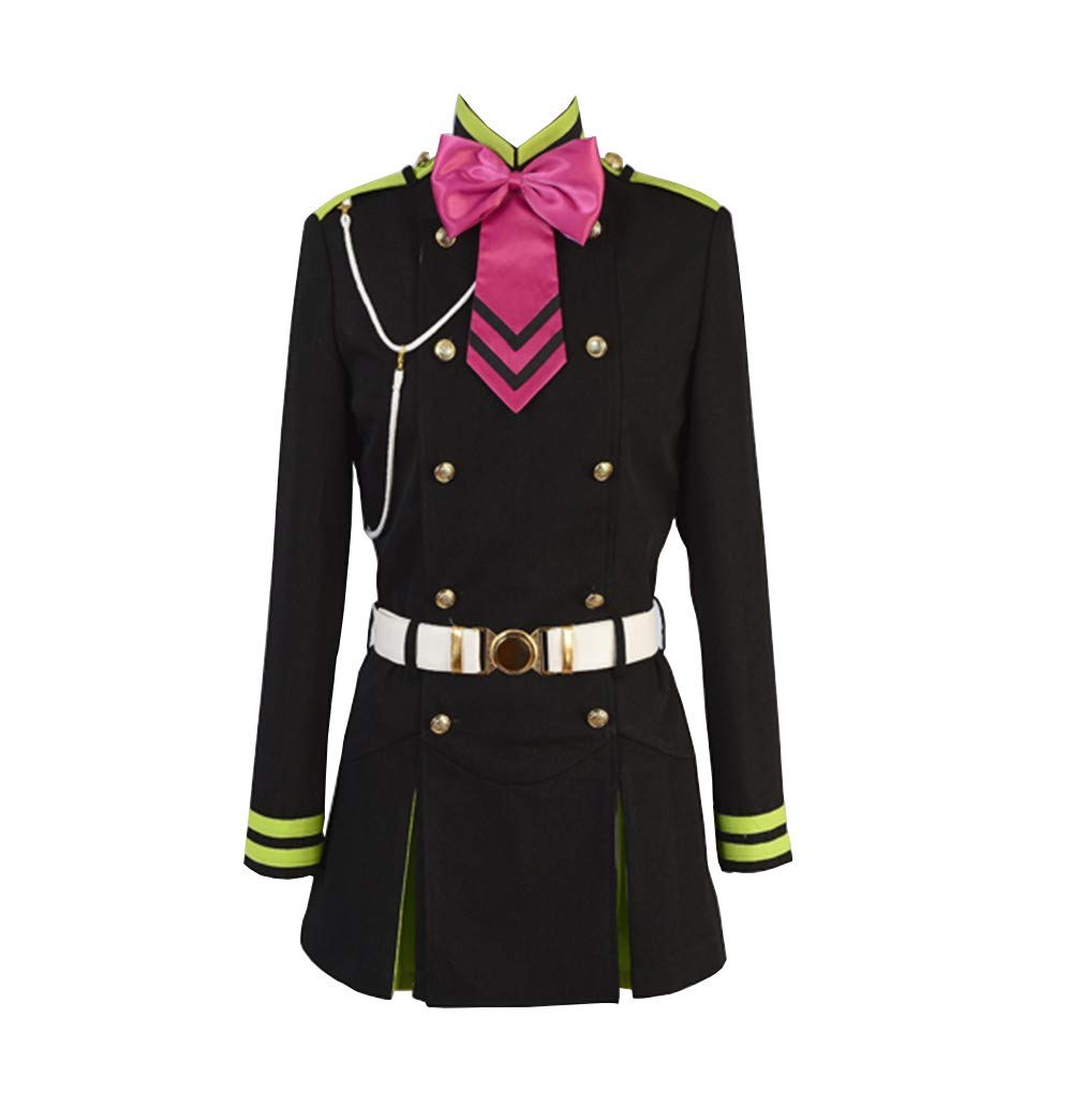 COSEASY Seraph of The End Shinoa Hiragi Dress Cosplay Costume Halloween Full Set Suit Uniform Skirt 