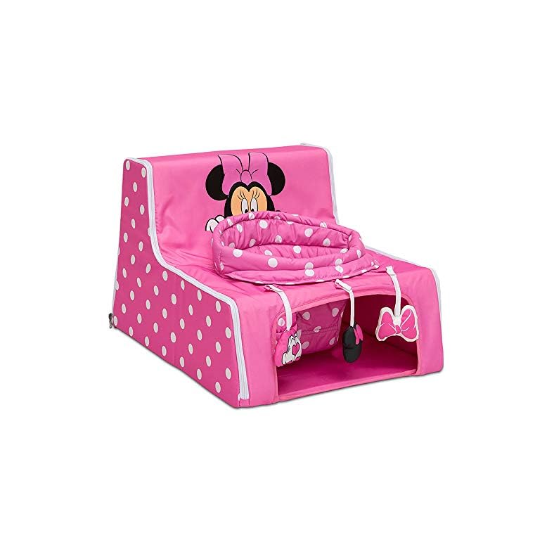 Disney Minnie Mouse Sit N Play Portable Activity Seat for Babies by Delta Children – Floor Seat for Infants