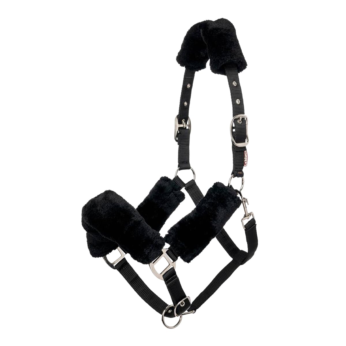 LeMieux Comfort Headcollar for Horses - Black - Soft Fleece Lining - Adjustable & Durable - Full