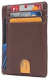 Â Leather RFID Blocking Minimalist Credit Card Holder Slim Front Pocket Wallets for Men & Women