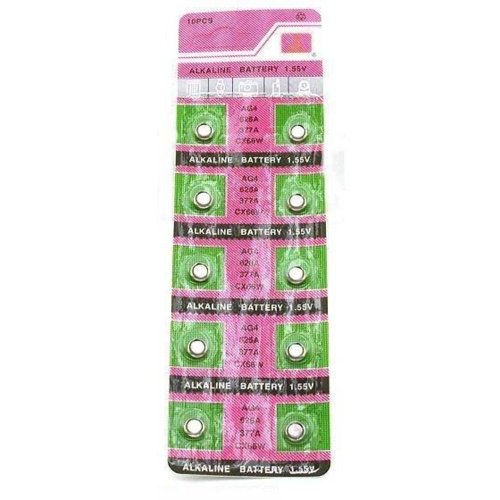 Tianqiu AG4 10Pc Alkaline Button Cell Watch Batteries