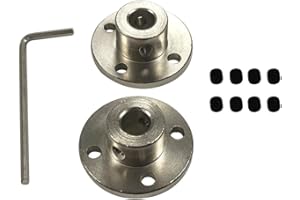 BRINGSMART 2pcs 8mm Flange Coupling with Wrench High Hardness Shaft Connector Rigid Axis Model Coupler Fitting for DIY Parts A58 Motor…