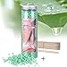 14Oz Hard Wax Beans +15pcs Wax Spatulas, Stripless&Painless Depilatory Hard Wax Beads-Natural Pearl Wax for Underarms, Upper Lip, Face, Eyebrow&Bikini Line, for Women Men (Aleo Vero)