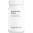 Supersmart - Magnolia Bark Extract (Max Strength) 300mg per Day - 90% Honokiol & Magnolol - Magnolia Bark Supplement | Non-GMO & Gluten Free - 60 Vegetarian Capsules
