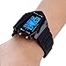 ToughstyTM Cool Children Gift Sport Cuff Watch Airplane Shape Aviator Pilot LED Flashlight Alarm Wristwatch for Kids