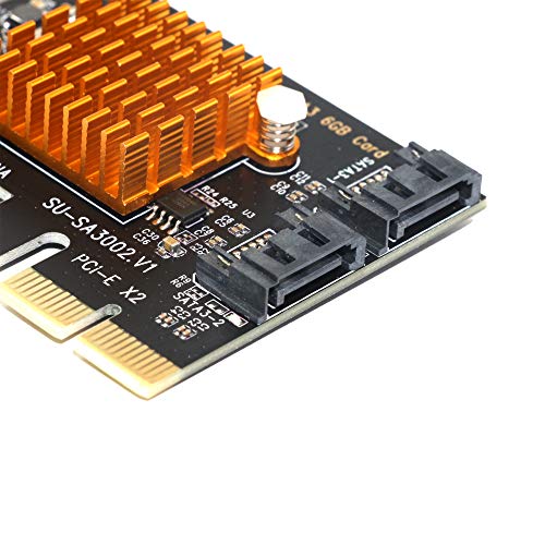 image for Padarsey SATA Card 2-Port, PCIe SATA Controller Expansion Card， SA30