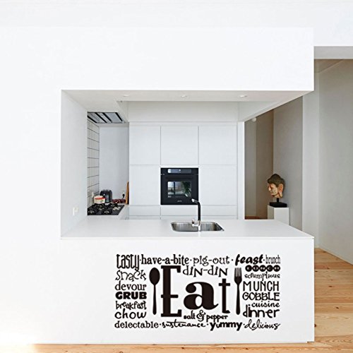 Adarl Creative Kitchen Knife and Fork Wallpaper Tile Wall Stickers Self-Adhesive Wall Decals Murals Stickers for Home Decoration - Thumbnail 2