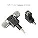 Microphone Adapter, ZIKO Microphone 3.5 mm Mic Adapter Mini Stereo 3.5 mm mic Adapter Microphone Mount with Standard Frame for GoPro 3/3+/4 Sports Camera