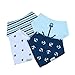 Comfy Cubs Baby Bandana Bibs, Drool Bib, Drooling Teething, 100% Organic Cotton, 8 Pack Unisex Boys Girls Blue