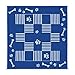 Ming's Mark DA3 Stylish Camping Reversible Dog Paw/Bone Patio Mat - 9' x 9', blue/white