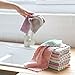 Amober 4PCS Washcloths Nonstick Oil Coral Velvet Hanging Kitchen Dishclout Hand Towels